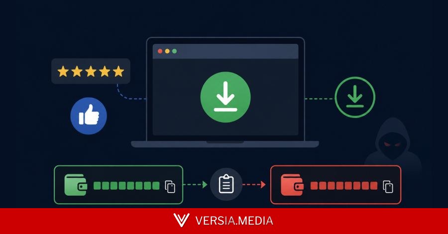 Crypto Clipper Campaign Abuses Fake Reviews, AI Narrators, and VirusTotal Comments