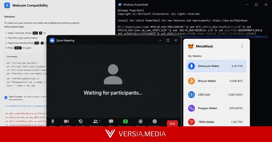 BlueNoroff Zoom Phishing Kit Profiles Crypto Wallets Before Malware Delivery